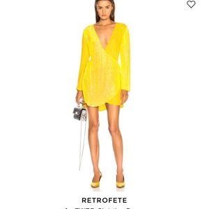 Retrofete - Yellow Sequin Mini Dress